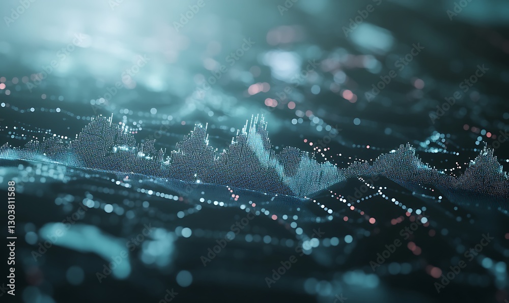 Poster AI-driven interface for a futuristic financial advisor, featuring modern design elements and technology themes.