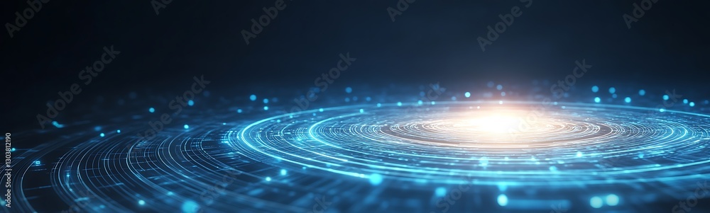 Aufkleber AI-driven fintech revolution visual showcasing futuristic concepts and technology in finance.