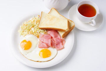 Fototapeta premium 目玉焼きベーコン