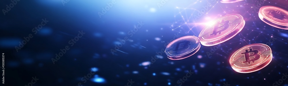 Poster ai-enhanced image highlighting financial security in a futuristic design.
