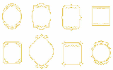 金色の装飾フレーム背景ベクター素材