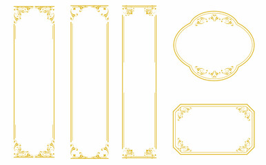 金色の装飾フレーム背景ベクター素材