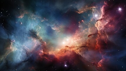 Fototapeta premium A sentient plasma cloud shifting colors in a galactic storm