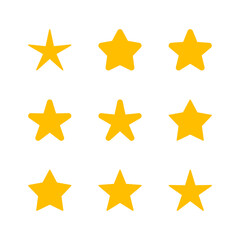 Star Icon set. rating icon vector. favourite star icon
