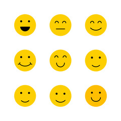Fototapeta premium smile icon set. smile emoticon icon. feedback