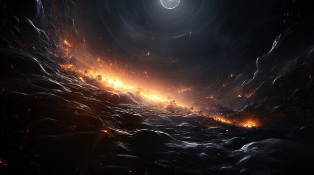 A floating energy ring surrounding a pulsating black hole