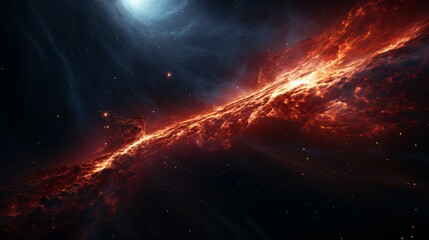 Obraz premium A translucent energy comet streaking across a galactic nebula