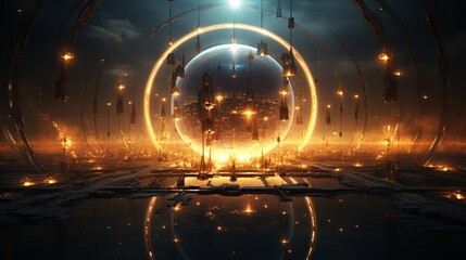 A self-sustaining techno-orb producing digital shockwaves