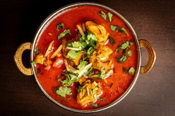 Chicken curry in a bowl