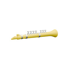 3D icon render clarinet 