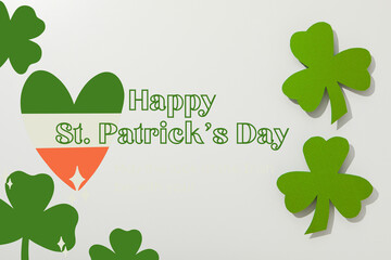 St. Patrick's Day inscription on a green background: 