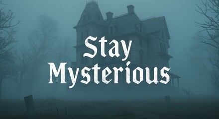 Enigmatic Mansion in the Mist: A Hauntingly Beautiful Invitation to the Unknown