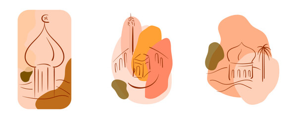 islamic arabic background design. boho muslim arabic background