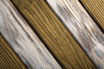 
background from old wooden boards in white and gold colors
