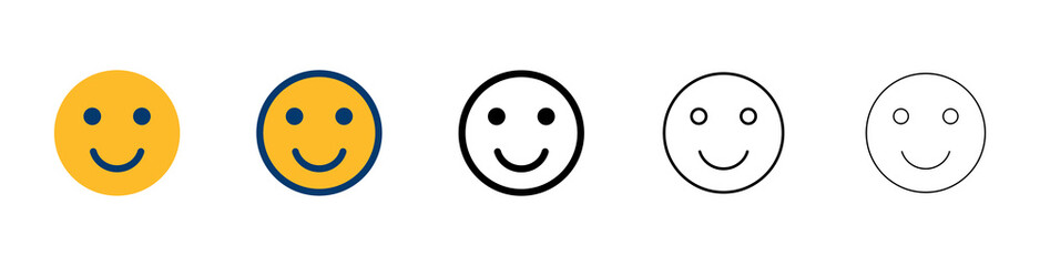 Smile icon vector isolated on white background. Smile vector icon. Emoticon Icon vector. Emoji