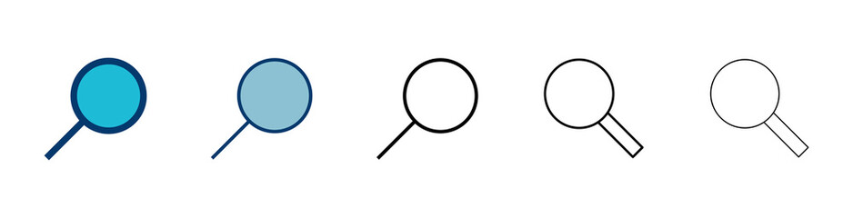 Search icon vector isolated on white background. Glass vector icon. search magnifying glass icon. Find