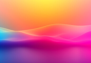 Colorful gradient background with blurred neon lights, in shades of pink and yellow. Vector illustration with soft lighting, high resolution, and high detail. Digital art with a modern design.