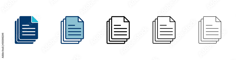 Wall mural document icon vector isolated on white background. paper icon. file icon