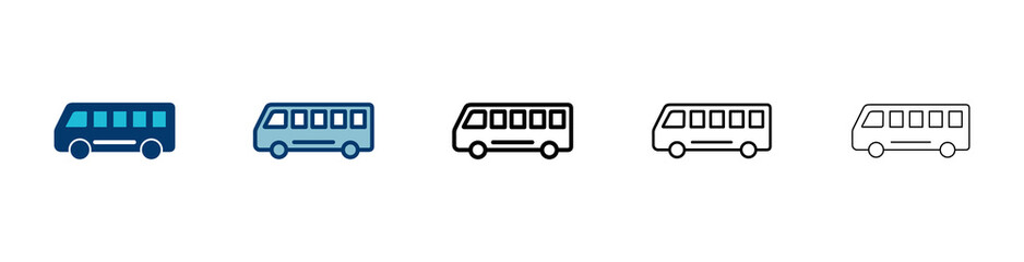 Bus Icon vector isolated on white background. Black bus vector icon
