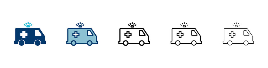 Ambulance Icon vector isolated on white background. Ambulance Icon Design. ambulance truck icon vector
