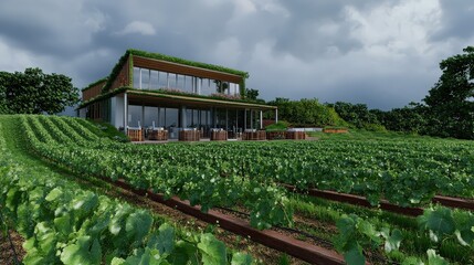 Obraz premium Vineyard Restaurant Building