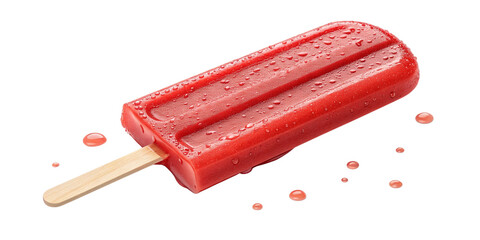 "Realistic Red Popsicle Ice Cream Isolated on Transparent Background – High-Quality Generative AI Image"
 "Delicious Red Popsicle Ice Cream Stick – Isolated PNG, Transparent Background, Genera
