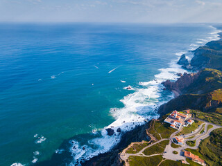 View of the Atlantic Ocean from Cape Roca (Cabo da Roca) - most westerly point of the Eurasian...