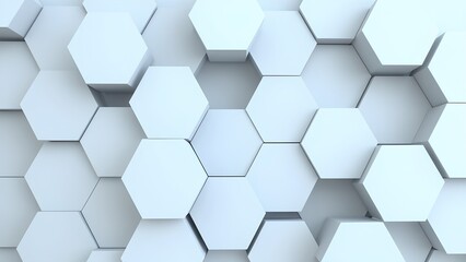 Naklejka premium Hexagonal pattern design modern abstract art graphic design digital environment close-up viewpoint geometric concept for seo impact