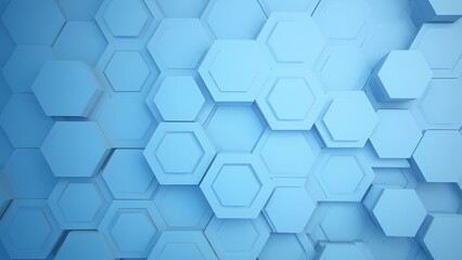 Fototapeta premium Hexagonal pattern design abstract background digital art modern aesthetic close-up geometric shapes for creative projects