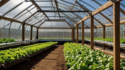 plants in greenhouse