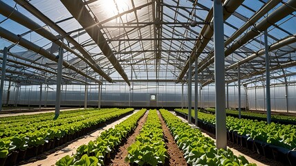 plants in a greenhouse