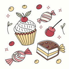 an image of a sweets vector design on a white background