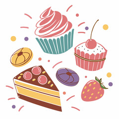 an image of a sweets vector design on a white background