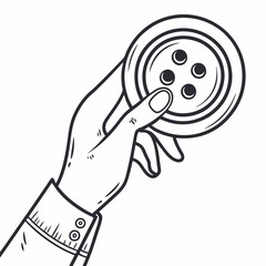 an image of a dress button vector design on a white background. 