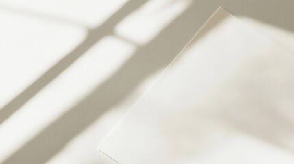 Subtle Textured Paper on Minimalist Background with Natural Shadows