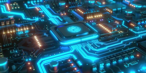 Obraz premium electronic circuit board