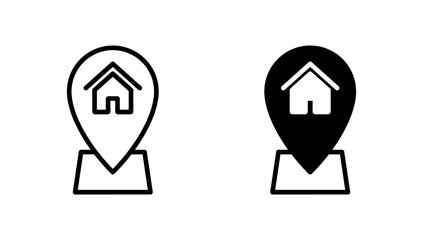 Address icon vector. home location sign and symbol. pinpoint
