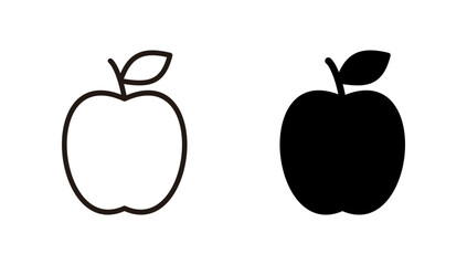 Apple icon vector. Apple sign and symbols for web design.