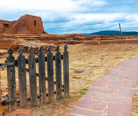 Remains of The Spanish Mission Nuestra Senora de los Angeles de Porciuncula de los Pecos, Pecos...