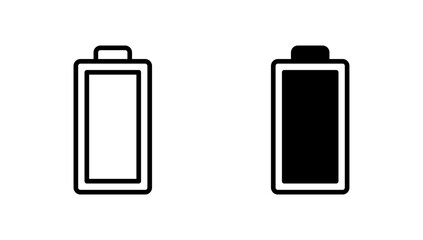 Battery icon vector. battery Charging sign. battery charge level
