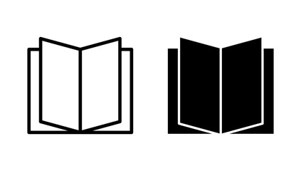 Book icon vector. open book sign and symbol. ebook icon