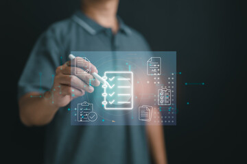 Digital Task Management. Advanced digital checklist system, streamlining workflow and organization through smart technology.