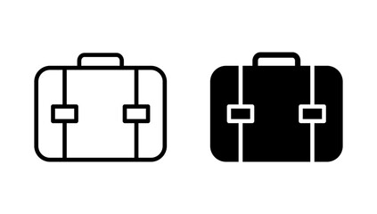 Briefcase icon vector. suitcase sign and symbol. luggage symbol.