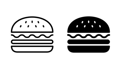 Burger icon vector. burger sign and symbol. hamburger