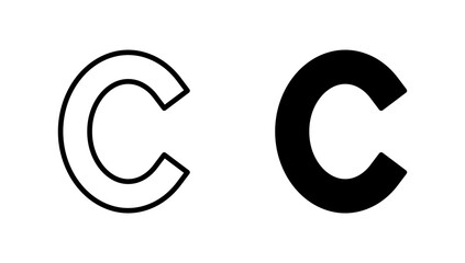 Copyright icon vector. copyright sign and symbol