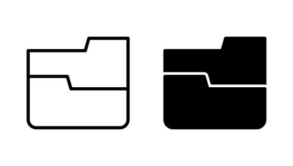 Folder icon vector. folder sign and symbol