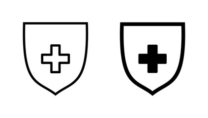 Health insurance icon vector. Insurance health document sign and symbol
