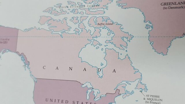 old map of north America, america and canada