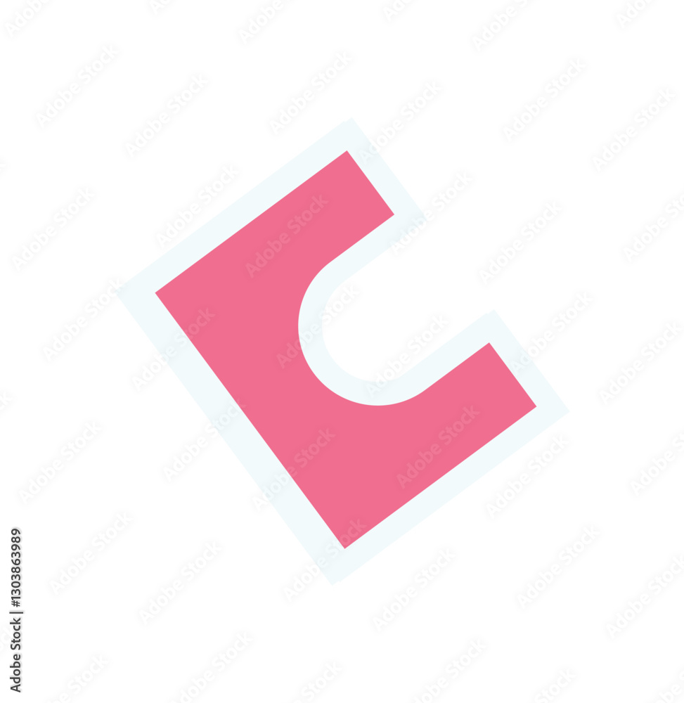 Wall mural brutalist geometric icon sticker. bold abstract shape with minimal form and flat figure. y2k design 