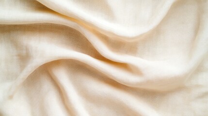 Elegant Beige white Linen fabric texture background 